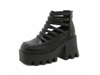 Women's Sandals Rome New Thick soled Thick heel Women's Summer Sandals Shoes Platform Hollow High heel Women's Sandals