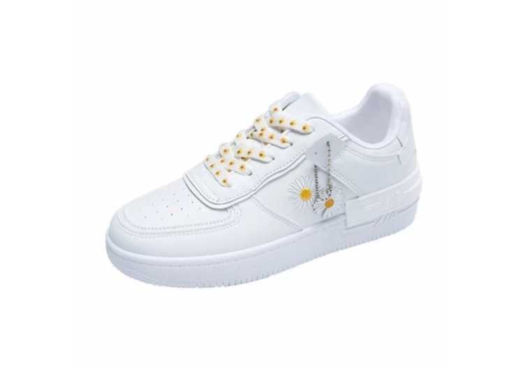 new Spring Korean Sports Shoes Lace Up flats Breathable White Shoes platform Woman Shoes casual Sneakers